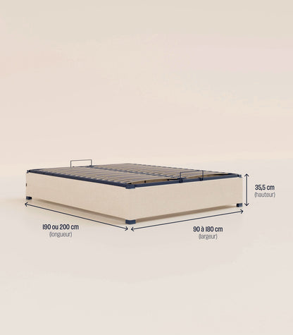 Sommier coffre Beige-Plus