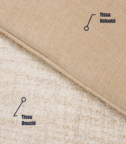 Lit scandi Beige Bouclé