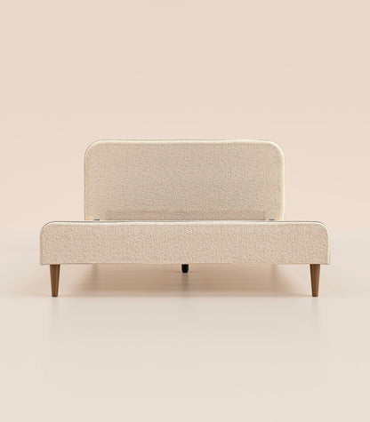 Lit scandi Beige Bouclé