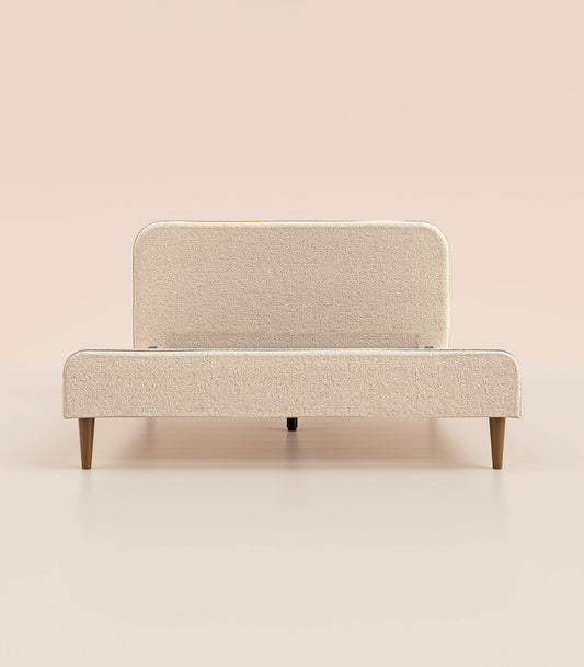 Lit scandi - Beige Bouclé