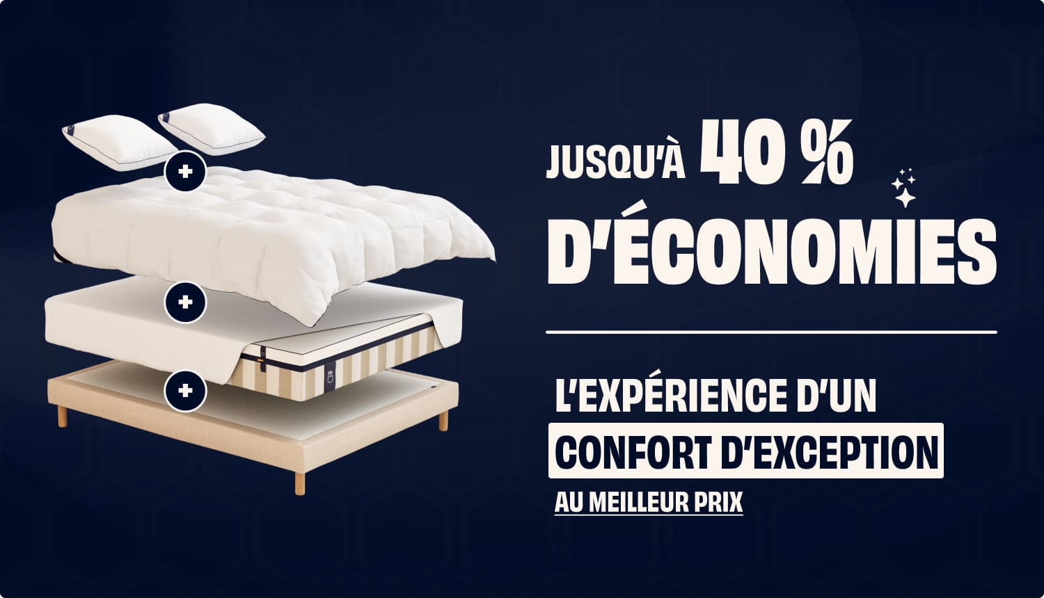 Pack Lit 5 étoiles Matelas Hybride Air+-Hybride Air+-Sommier tapissier-Beige-Pieds Hêtre clair-Standard