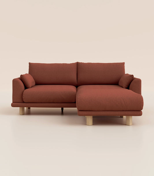 Canapé d'angle – Terracotta