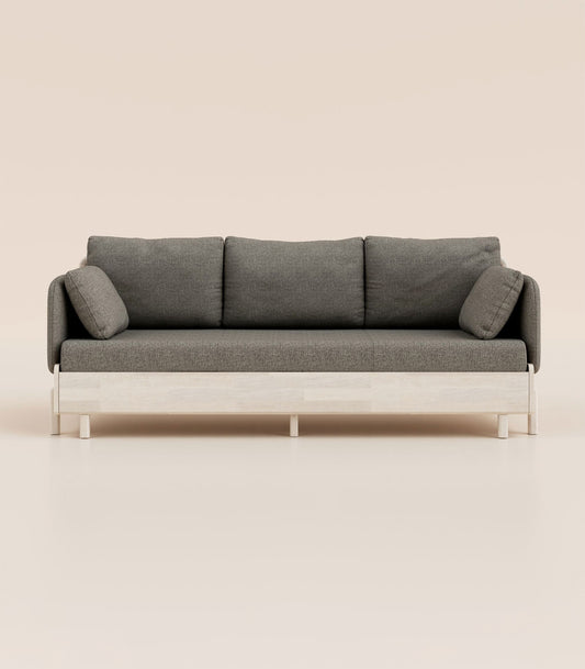 #fr#Tissu Gris|Bois clair|Accoudoirs en tissu
