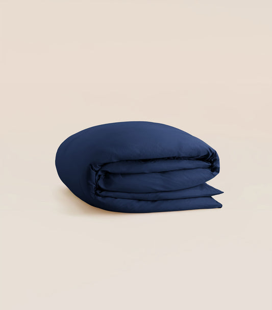 Housse de couette en satin de coton - Bleu meltem