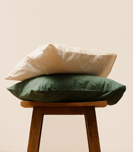Draps housse percale de coton bébé - Vert Sauge