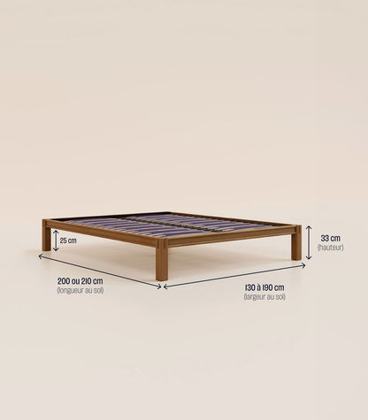 Sommier en bois Bois clair-Plus
