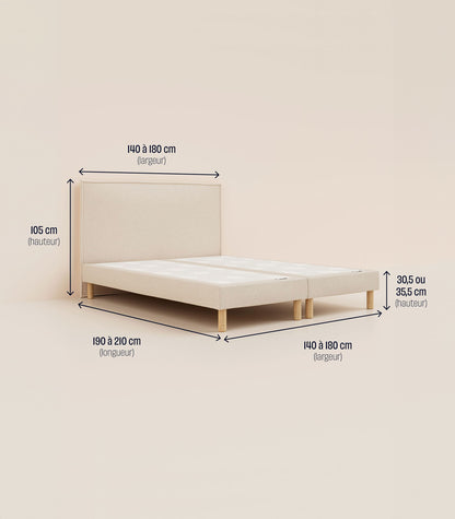 Lit tapissier Lit tapissier - Beige