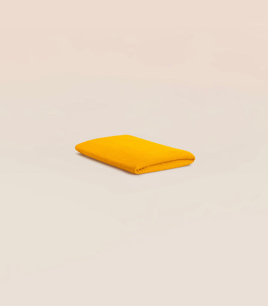 Drap housse en gaze de coton - Jaune safran