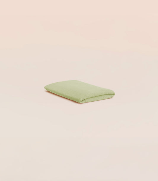 Drap housse en gaze de coton - Vert amande