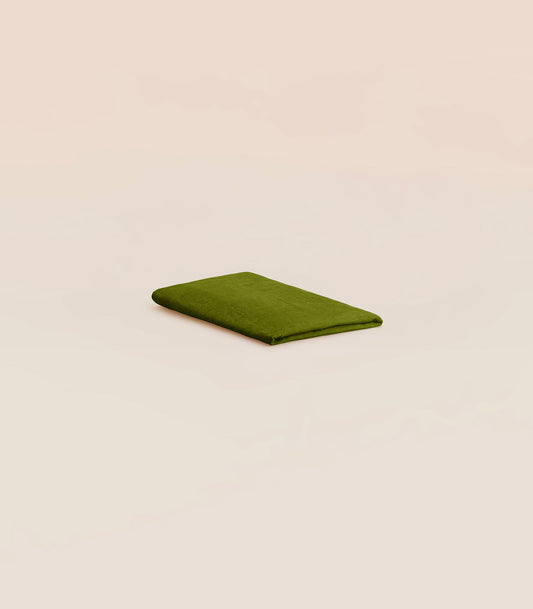 Drap housse en lin lavé - Vert forêt