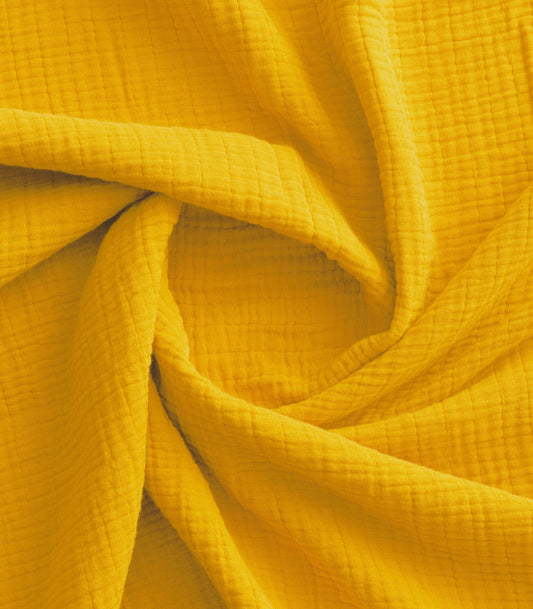 Housse de couette en gaze de coton - Jaune safran