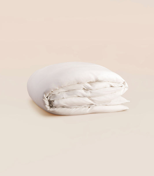 Housse de couette en satin de coton - Blanc grand frais