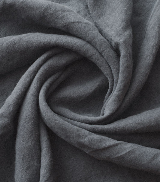 Parure en lin lavé - Gris ardoise