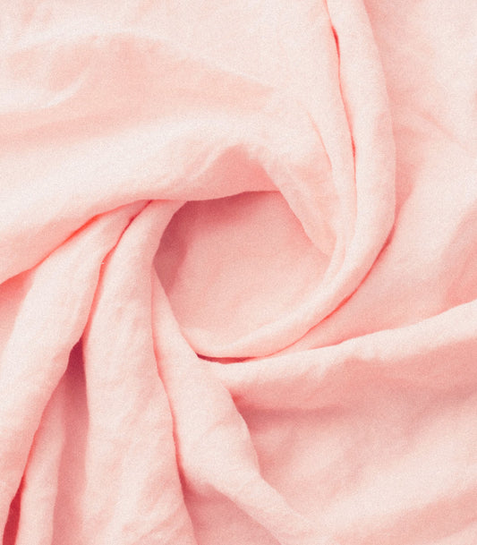Housse de couette en lin lavé - Rose cerisier