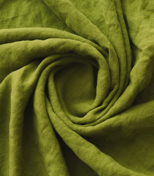 Parure en lin lavé - Vert forêt