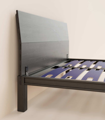 Lit en bois Bois noir-Plus