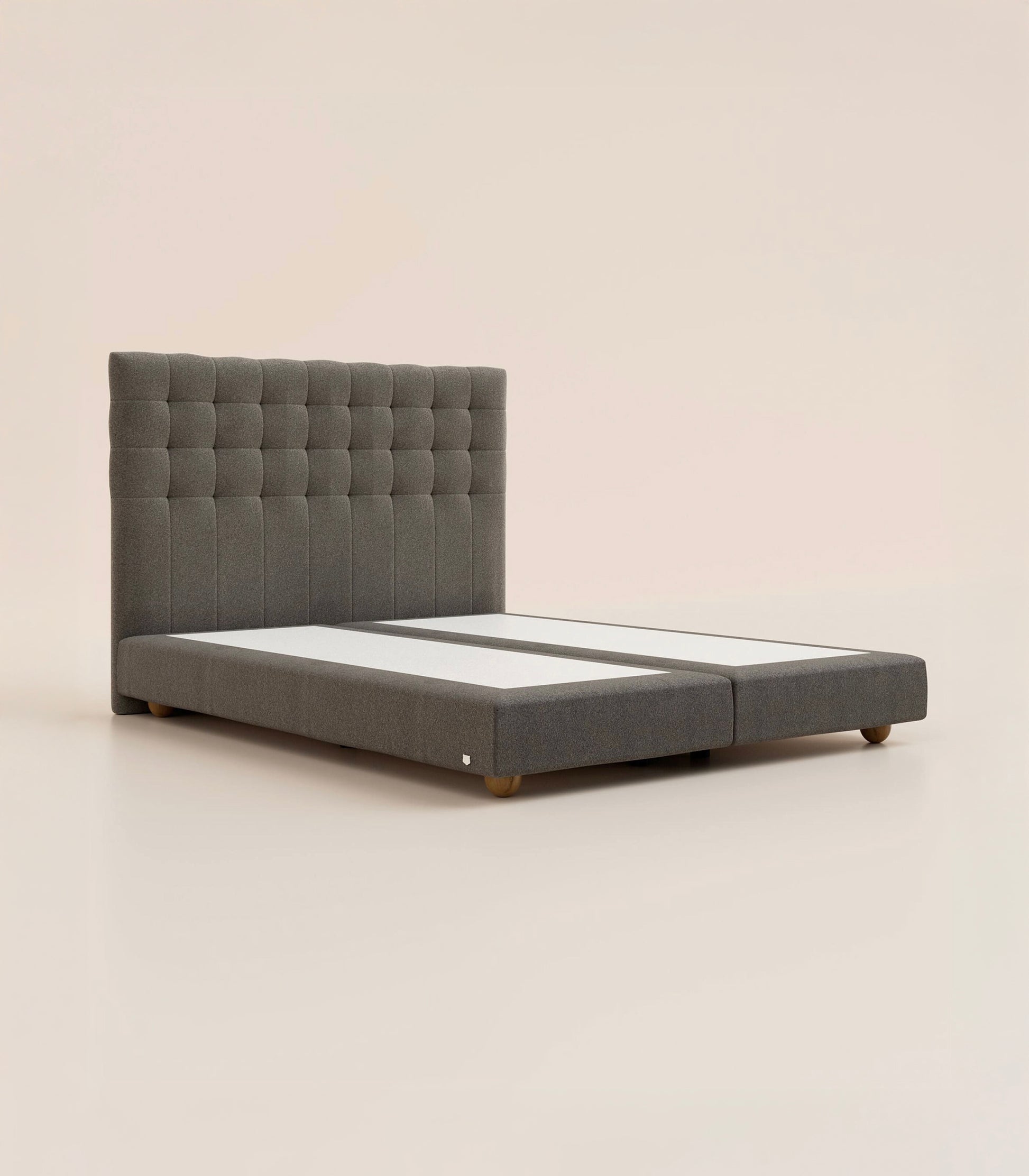 Lit boxspring Bouclette Ardoise-Lit Astral - Ronde