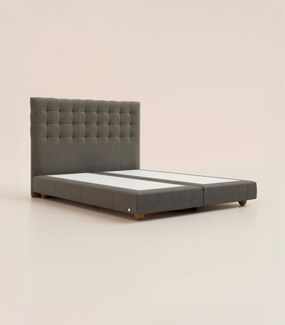 Lit boxspring Bouclette Ardoise-Lit Astral - Ronde