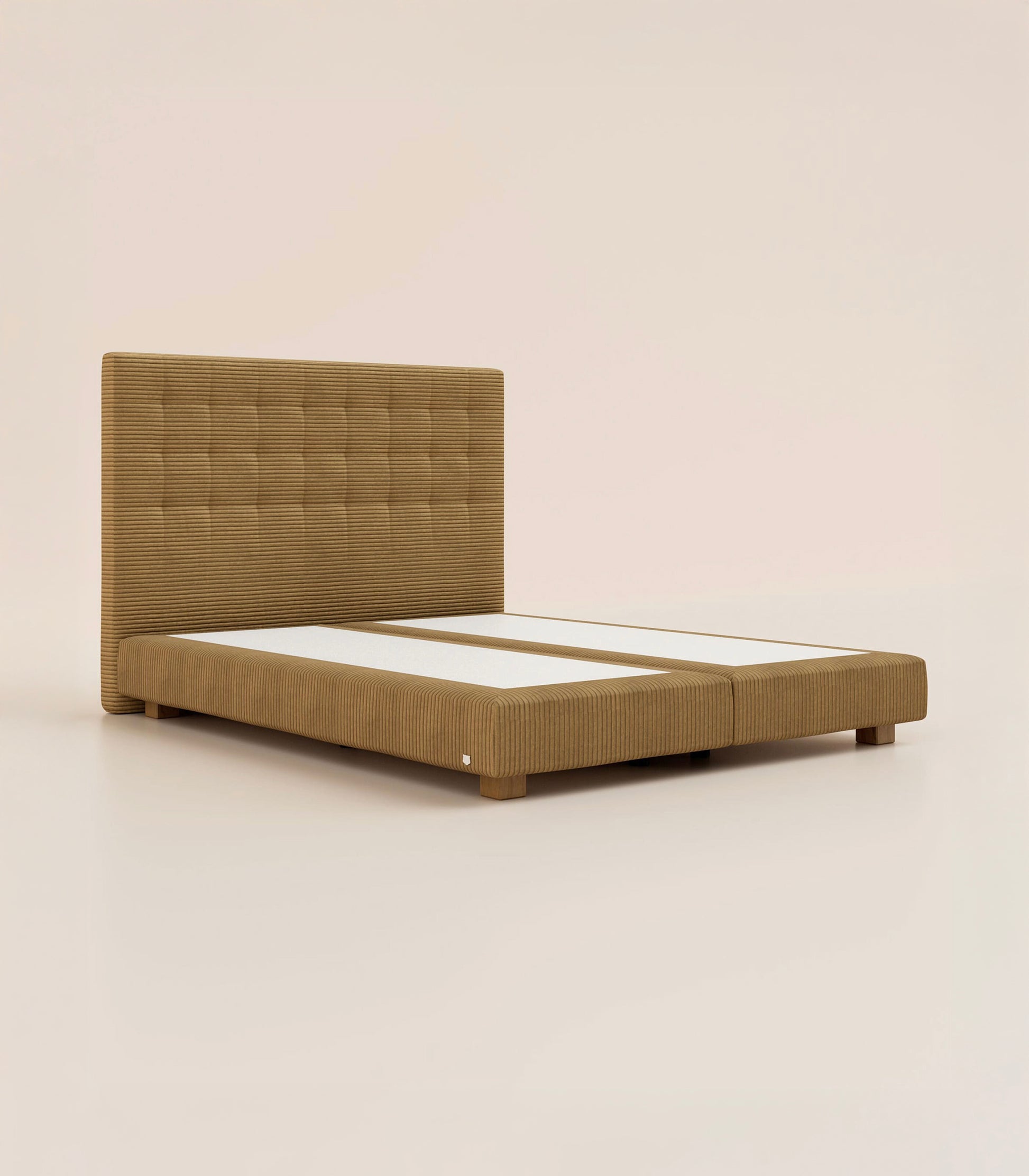 Lit boxspring Velours Havane-Lit Astral - Carrée