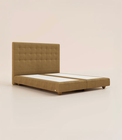 Lit boxspring Velours Havane-Lit Astral - Ronde