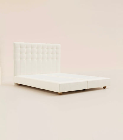 Lit boxspring Bouclette Ivoire-Lit Astral - Ronde