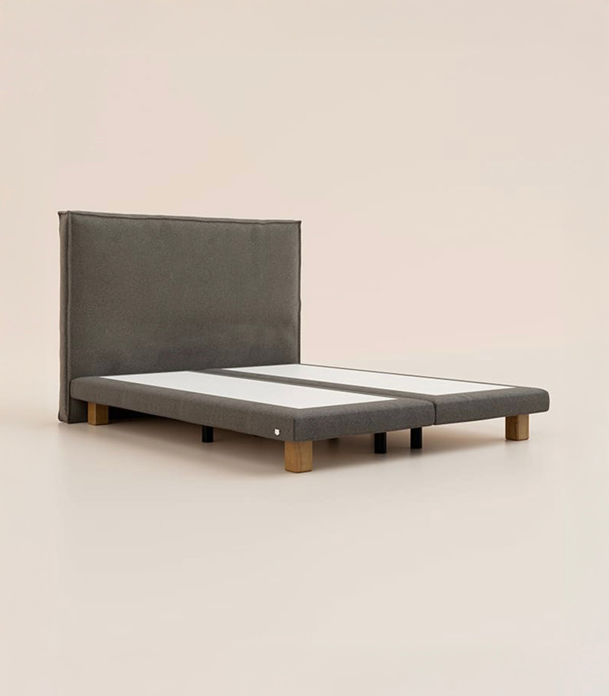 Lit boxspring Bouclette Ardoise-Lit Céleste - Carrée