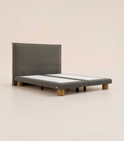 Lit boxspring Bouclette Ardoise-Lit Céleste - Cylindrique