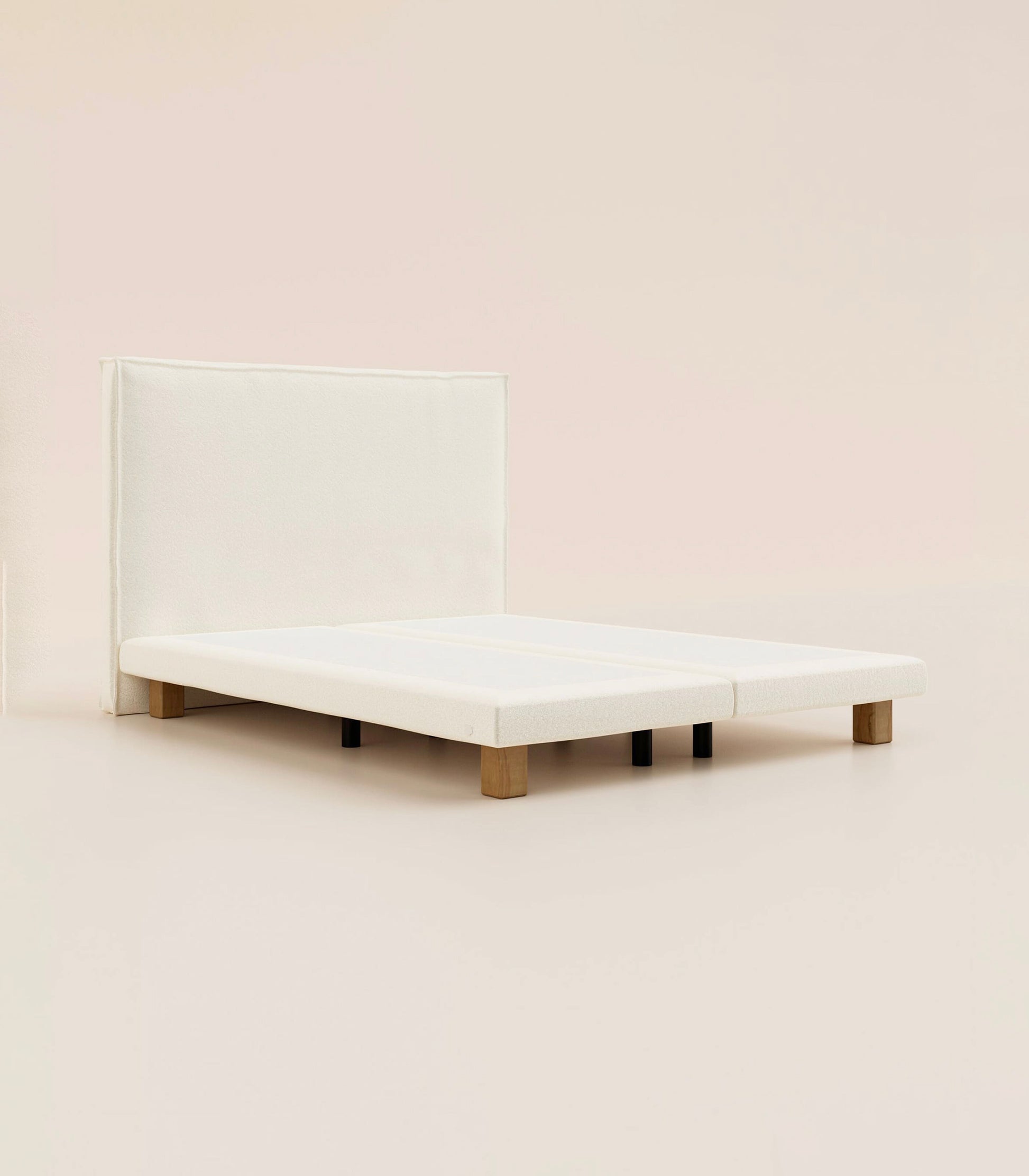 Lit boxspring Bouclette Ivoire-Lit Céleste - Carrée