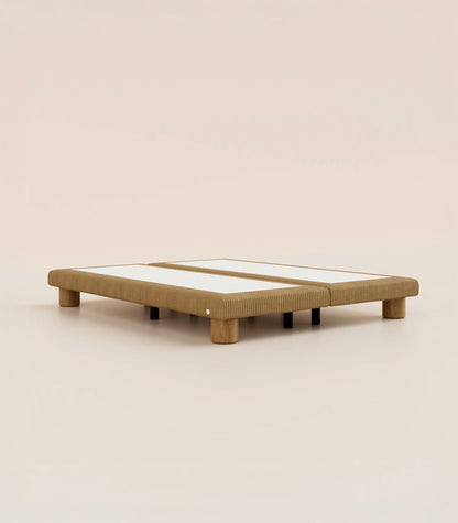 Sommier Grand Ours Velours Havane-Sommier Céleste - Cylindrique