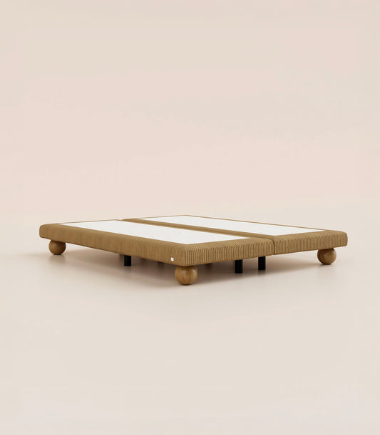 Sommier boxspring - Velours Havane