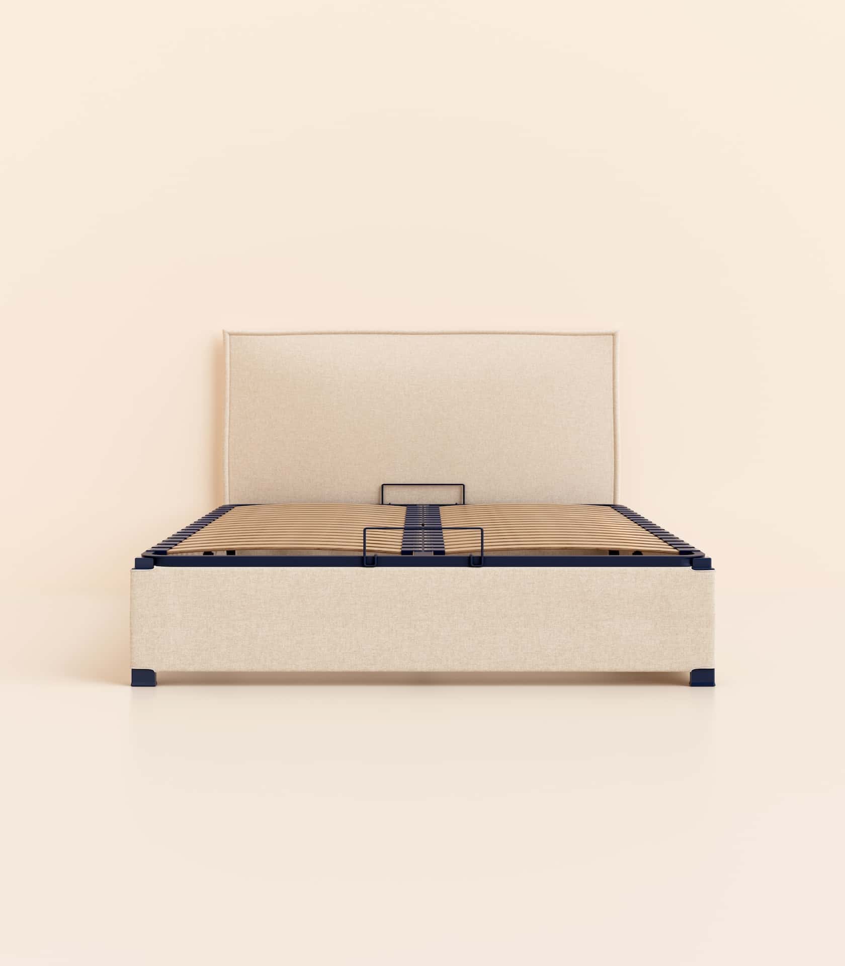 Lit coffre Beige-Standard