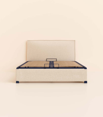 Lit coffre Beige-Standard