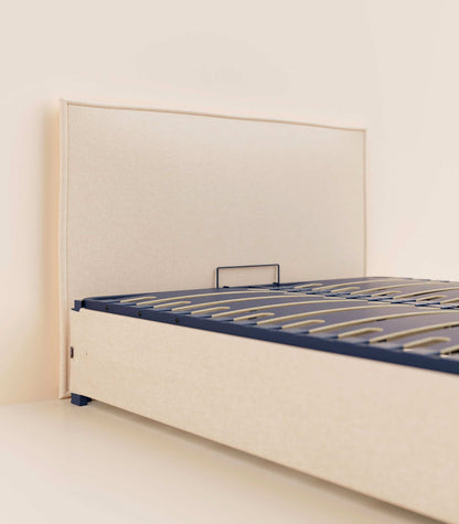 Lit coffre Beige-Plus