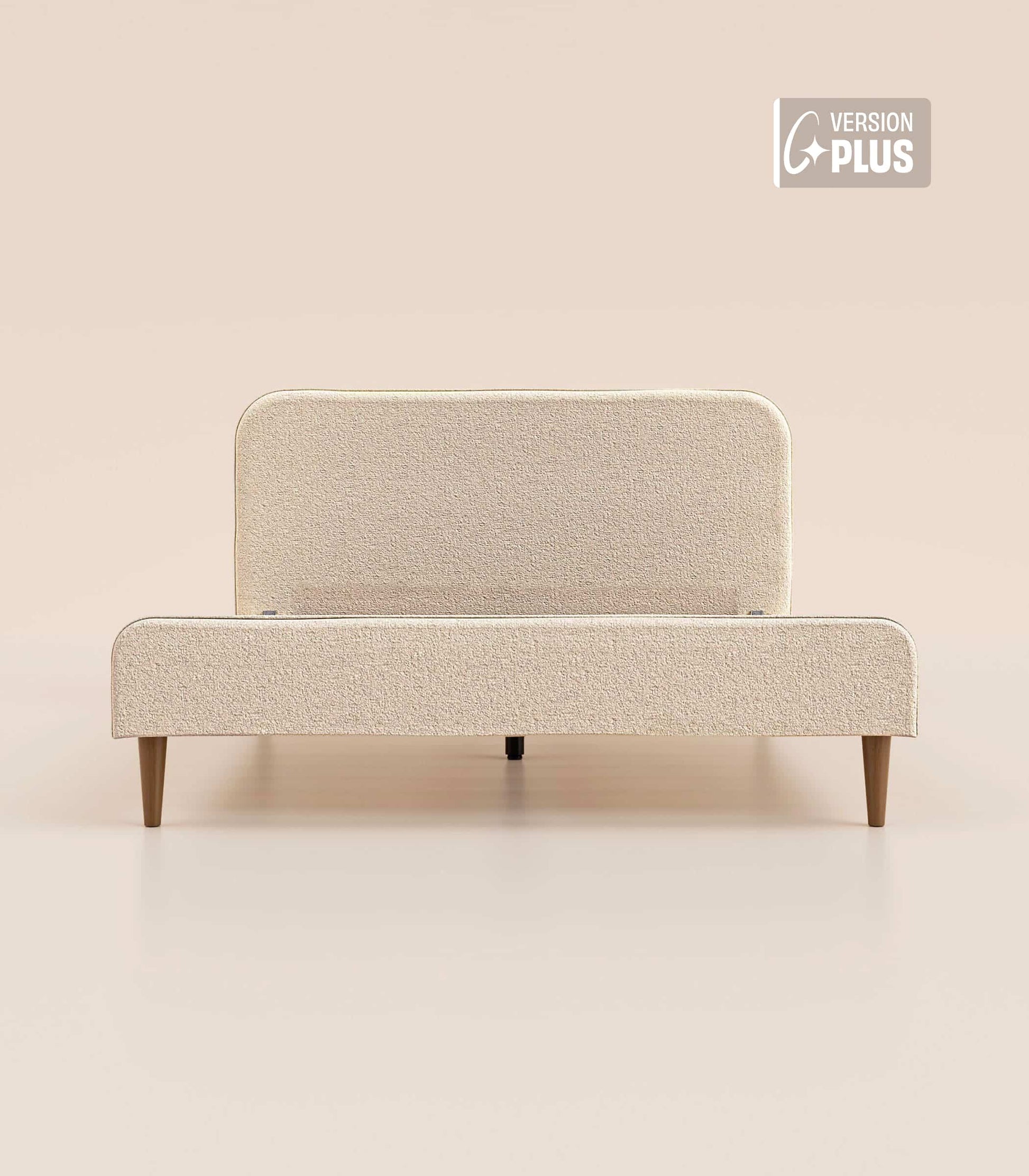 Lit scandi Beige Bouclé-Plus