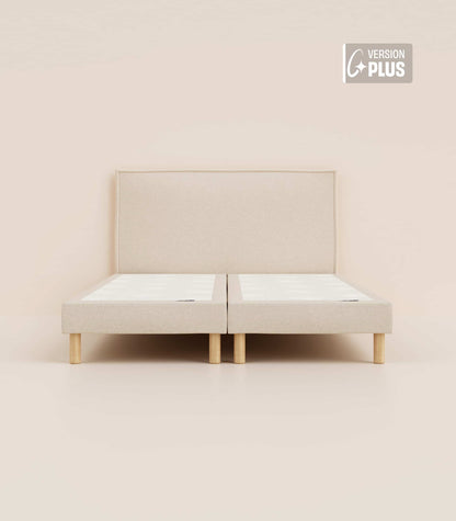 Lit tapissier Beige-Standard