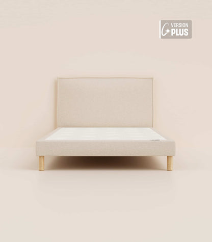 Lit tapissier Beige-Standard