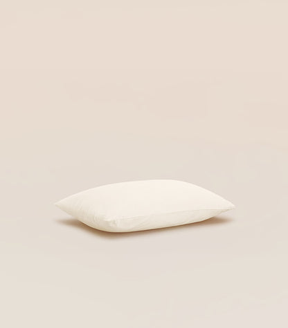 Taie d'oreiller percale de coton bio - Beige Ivoire Taie d&#39;oreiller percale de coton bio - Beige Ivoire