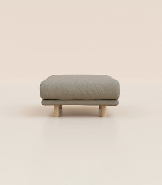 #fr#Gris Nuage|Pieds ronds - Bois clair