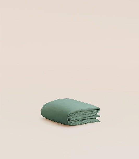 Housse de couette percale de coton bio - Vert Sauge