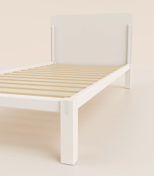 Tête de lit en bois enfant - Blanc craie