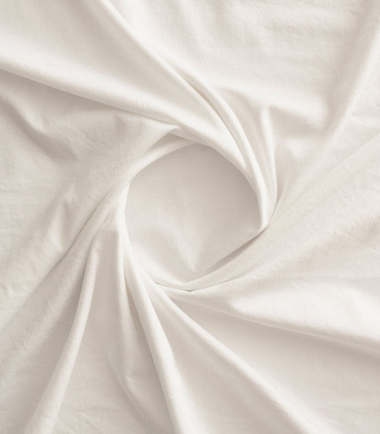 Parure en satin de coton - Blanc grand frais