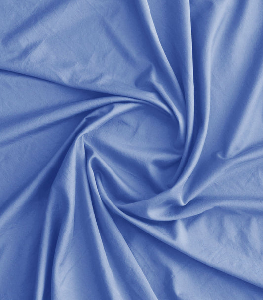 Drap housse en satin de coton - Bleu zephir