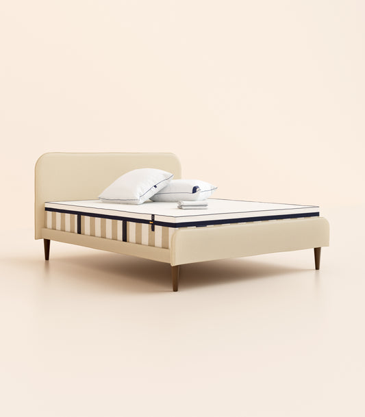 #fr#Matelas Hybride|Hybride|Lit Scandi|Beige Velouté