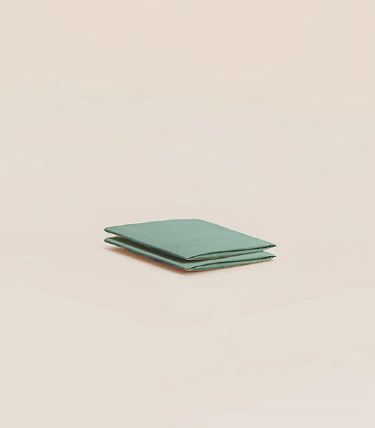 Draps housse percale de coton bébé - Vert Sauge