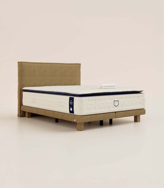 #fr#Lit boxspring|Velours Havane|Lit Céleste - Carrée