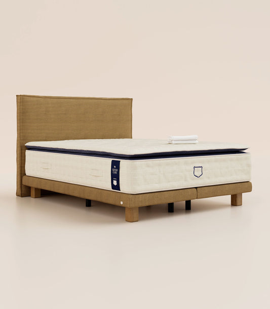 #fr#Lit boxspring|Velours Havane|Lit Céleste - Carrée
