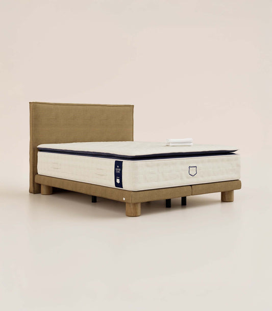 #fr#Lit boxspring|Velours Havane|Lit Céleste - Cylindrique