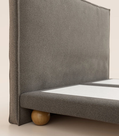 Lit boxspring Bouclette Ardoise-Lit Céleste - Ronde