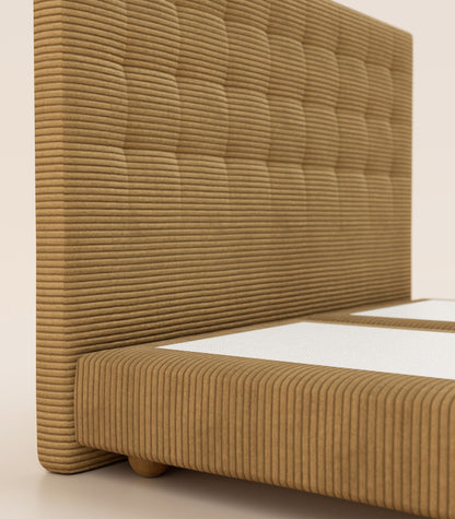 Lit boxspring Velours Havane-Lit Astral - Ronde