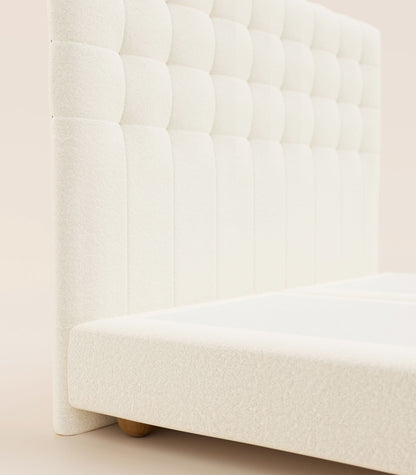 Lit boxspring Bouclette Ivoire-Lit Astral - Ronde